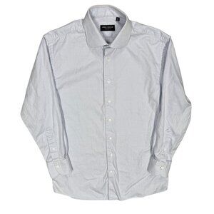 Spier & Mackay Contemporary Dress Shirt Blue Long Sleeve Premium Cotton 15 1/2